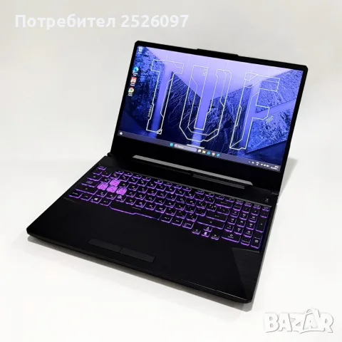 ASUS TUF A15/144Hz/Ryzen 7 4800H/16GB/RTX 3050/RGB/512GB, снимка 3 - Лаптопи за игри - 56012571
