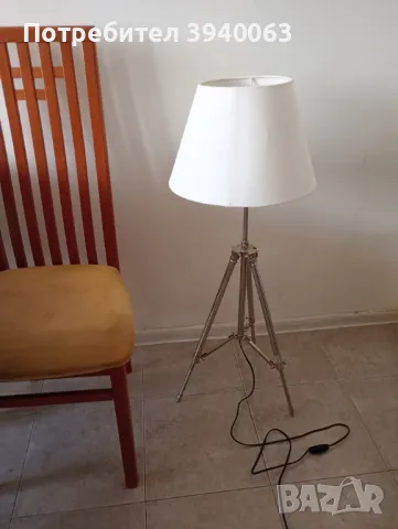Стара лампа тринога желязо, снимка 8 - Настолни лампи - 47775454