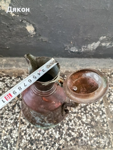 Стара медна кана, снимка 3 - Антикварни и старинни предмети - 53922045