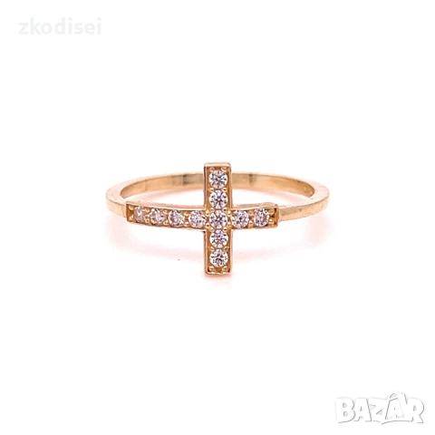 Златен дамски пръстен 1,31гр. 14кр. проба:585 размер:52 модел:38859-5