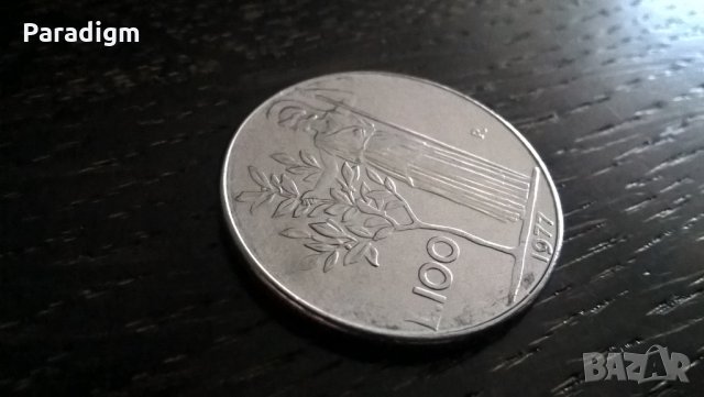 Монета - Италия - 100 лири | 1977г.