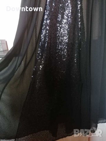 DOLCE DOMENICA уникална дълга рокля #пайети #мрежа #размер М, снимка 5 - Рокли - 29649077