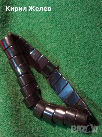 РЪЧНО ИЗРАБОТЕНА ГРИВНА от ШЛИФОВАН ПОЛИРАН ХЕМАТИТ 30585, снимка 13 - Гривни - 47298524