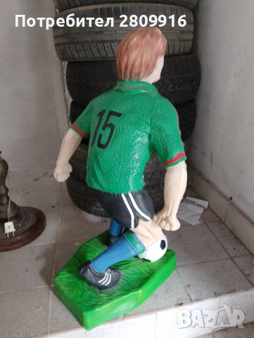 Стара статуя на футболист, снимка 6 - Антикварни и старинни предмети - 54036858