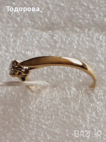 Златен дамски пръстен с брилянт 0.25 карата,злато проба 375, снимка 15 - Пръстени - 52592165