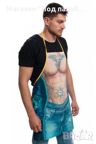 Нова мъжка забавна готварска престилка Тату, снимка 7 - Подаръци за мъже - 30152733