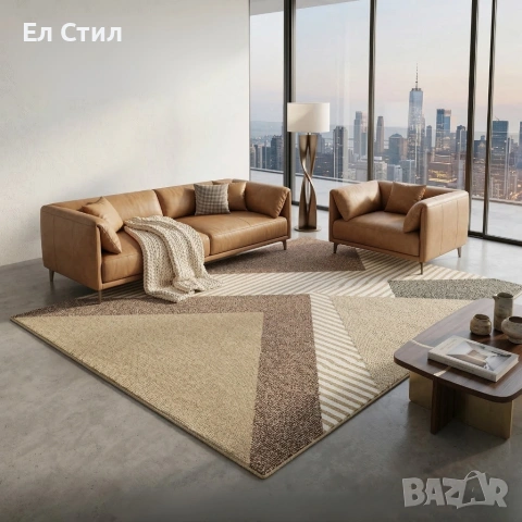 Модерен килим за хол 120х160см - Абстрактни дизайни и 3D ефект, Противоплъзгащ, снимка 5 - Килими - 53928350