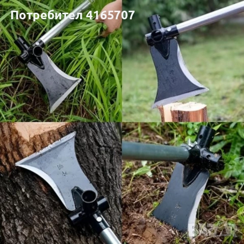 Многофункционален градински инструмент 4 в 1 – брадва, лопата, мотика и сърп в едно, снимка 6 - Градински инструменти - 53046404