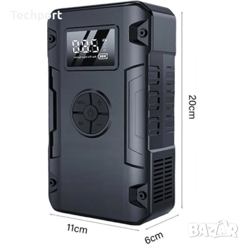 Многофункционално стартиращо устройство Jump Starter с компресор, Powerbank и LED фенер, снимка 3 - Друга електроника - 52299817