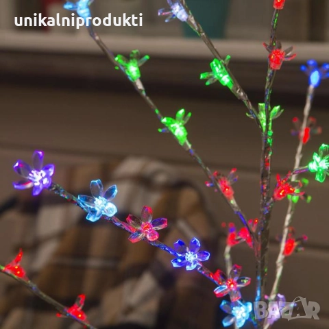 Коледно/новогодишно светещо дръвче 150 см – 85 LED цветчета, многоцветно, плаващ ефект, релакс