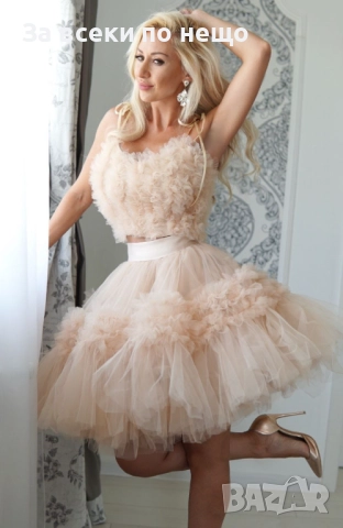 Ефектна Кукленска Пола - Черна Или Кремава Код S368, снимка 4 - Поли - 52684745