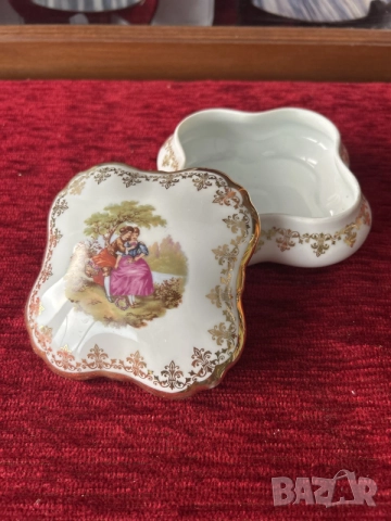 Винтидж порцеланова кутийка Limoges (Jammet Seignolles) , снимка 2 - Антикварни и старинни предмети - 55833341
