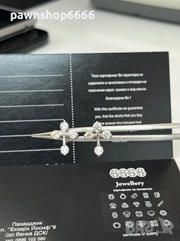 Сребърни обеци 925, снимка 4 - Обеци - 50892361