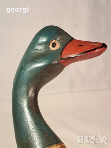 дървена статуетка патица дърворезба   7/2, снимка 4 - Статуетки - 49775368