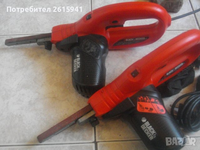 Английски Оригинален Мини Лентов Шлайф/Ел.Пила-300-350 Вата-Black Decker-Отличен-Като Нов, снимка 9 - Други инструменти - 37296440