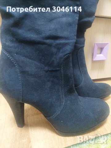 Дамски велурени ботуши, снимка 3 - Дамски ботуши - 38787645