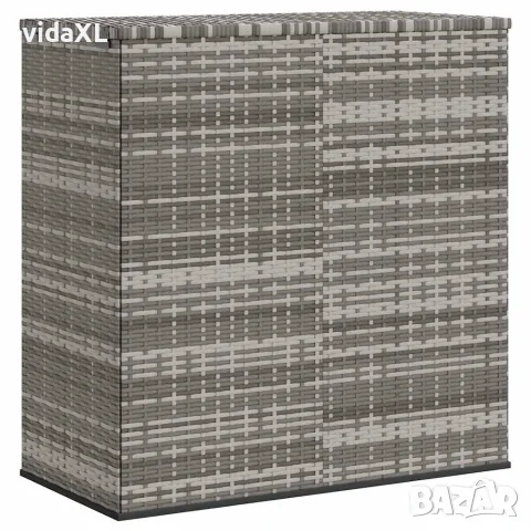 vidaXL Кутия за градински възглавници PE ратан 100x49x103,5 см сива（SKU: 317225）