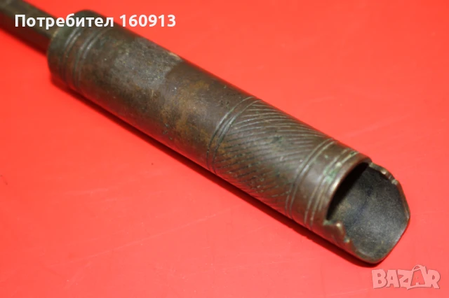 Османски балкански дозатор за барут за кремъчни капсулни пушки пищови., снимка 3 - Колекции - 51121510