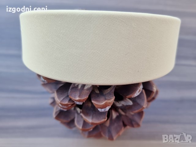 Широка жълта - матова диадема от плат  , снимка 1