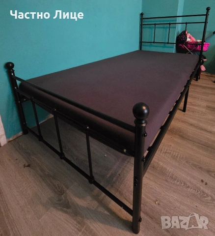 Метално легло ZINUS + Ортопедичен матрак 100х200 см, снимка 3 - Спални и легла - 53083961