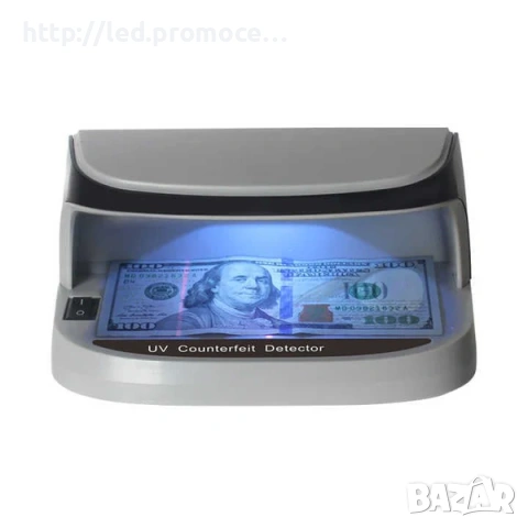 Детектор за пари 6604, Банкноти, LED UV фенер, батерия, 5VDC, 3W, снимка 4 - Друго търговско оборудване - 53262635