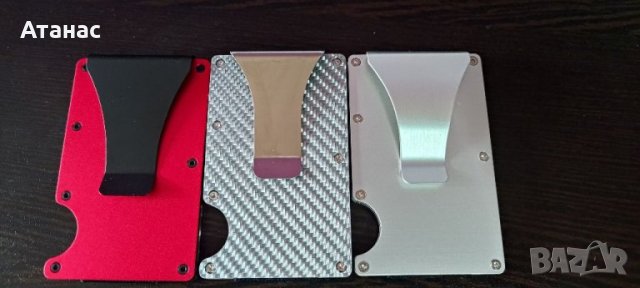 Метален портфейл за карти. Със блокиране на сканирането им (RFID)., снимка 6 - Портфейли, портмонета - 37291759