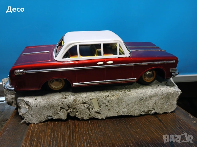 Стара китайска ламаринена играчка автомобил седан., снимка 4 - Колекции - 53007895