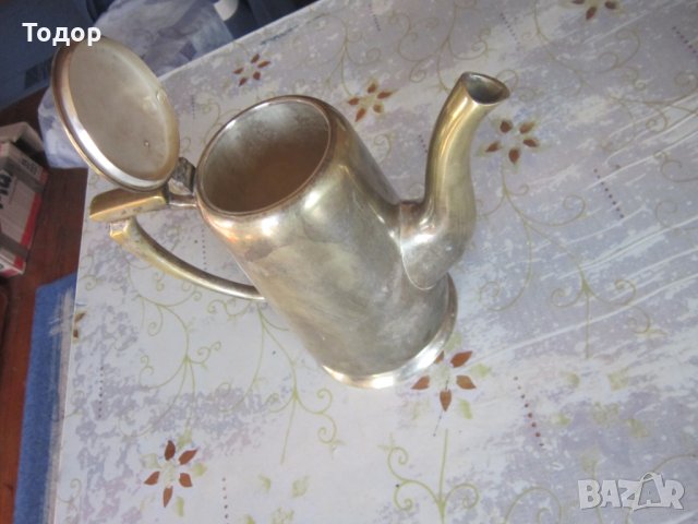 Старинен бронзов чайник кана , снимка 3 - Прибори за хранене, готвене и сервиране - 30185000