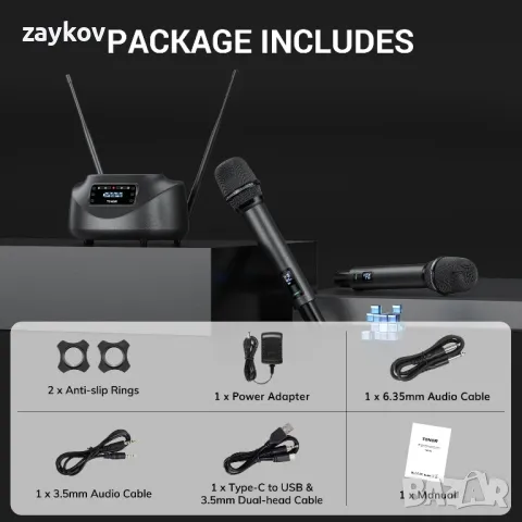 TONOR TW790 Акумулаторен безжичен микрофон, снимка 5 - Друга електроника - 48884965