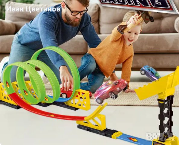 играчка състезателно трасе с колички, снимка 1 - Коли, камиони, мотори, писти - 42862105