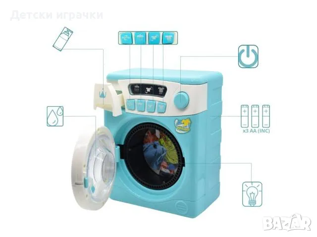 Детска пералня с подвижен барабан, светлини и звуци , снимка 4 - Други - 49777826