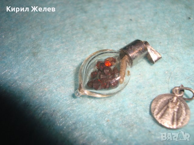 МИНИАТЮРНА СРЕБЪРНА или ПОСРЕБРЕНА ДВУСТРАННА ИКОНКА и СКЪПОЦЕННО МЕДАЛЬОНЧЕ със СКЪП.КАМЪЧЕТА 76131, снимка 9 - Колиета, медальони, синджири - 34984177