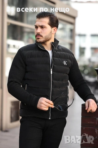 Calvin Klein Мъжко Черно Зимно Яке Келвин Клайн Код A1308, снимка 2 - Якета - 53929240