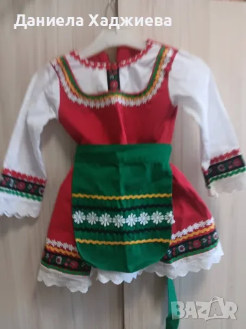 Прекрасна детска народна носия за момиче (Сукман и престилка)