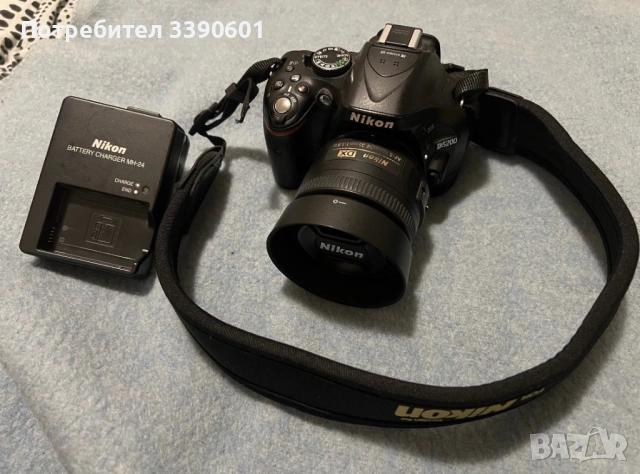 DSLR Фотоапарат Nikon D5200 + AF-S NIKKOR 35mm 1:1.8 G, 15k кадъра