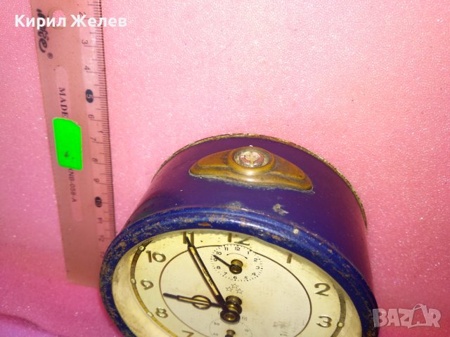 PETER MADE in GERMANY Стар КОЛЕКЦИОНЕРСКИ МЕХАНИЧЕН БУДИЛНИК ВИНТИДЖ МОДЕЛ НЕМСКИ РЯДЪК 43710, снимка 5 - Антикварни и старинни предмети - 44464898