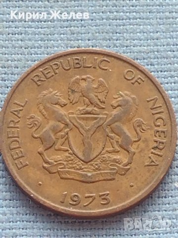 Монета 1 kobo 1973г. Република Нигерия за КОЛЕКЦИОНЕРИ 41173