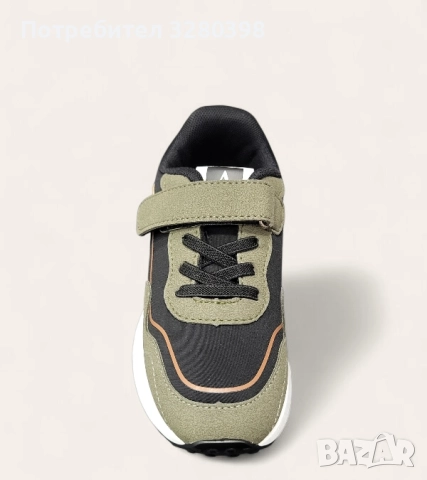 Детски маратонки с лепенка цвят каки модел: W014294 Khaki, снимка 3 - Детски маратонки - 51760507