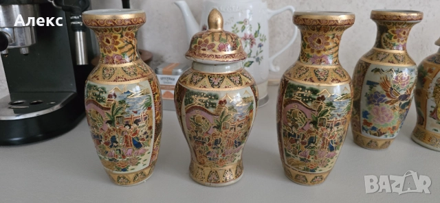 Комплект три стари Китайски вази., снимка 2 - Антикварни и старинни предмети - 52298177