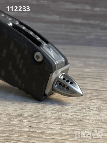 Microtech Matrix TitaniumCF Handle Hand Rubbed Satin 165C-4CFTI, снимка 6 - Ножове - 56327945