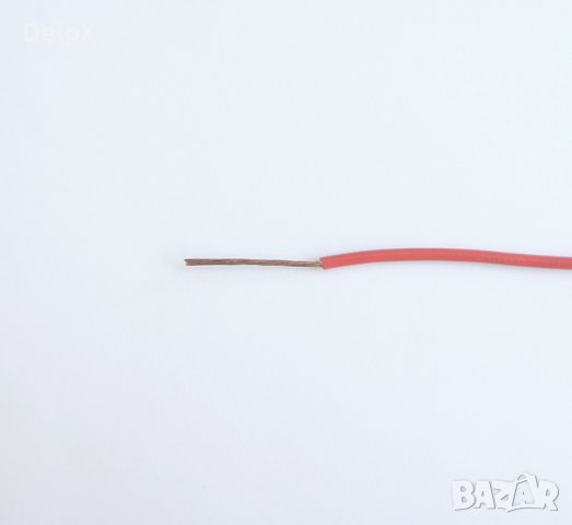 Проводник едножилен червен ПВ А2 1x0,75mm2, снимка 1 - Друга електроника - 42567863