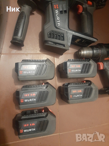 Безчеткови машини Вюрт 18v, снимка 6 - Ъглошлайфи - 53275838