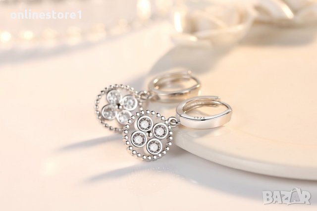 Сребърни обеци 925 - Роял Код: BX510, снимка 5 - Обеци - 33746349