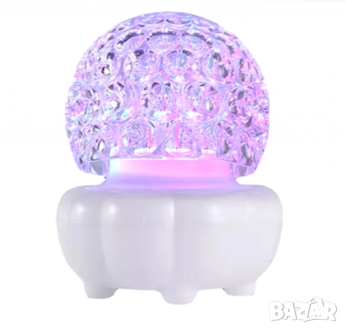 Коледна кристална въртяща се топка с Лед светлина, снимка 2 - Лед осветление - 52714950