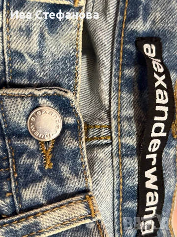 Нови къси дамски дънкови панталони тип пеперуда  Alexander Wang USA класически модел, снимка 4 - Къси панталони и бермуди - 41836373