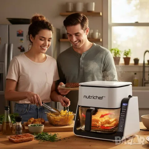 NutriChef – Фритюрник с горещ въздух и грил 4 QT, снимка 6 - Фритюрници - 55749428