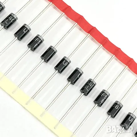 UF5408 Ultra fast diode 1000V, 3A, 75ns, ултра бърз диод в корпус DO27, снимка 1