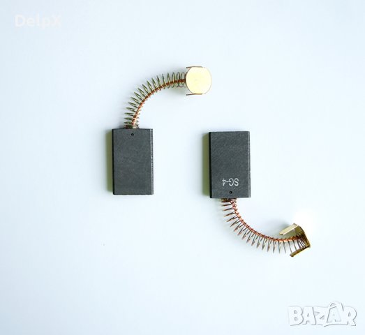 Въглено-графитна четка с пружина и накрайник профил 5,3x18x30,5mm, снимка 1