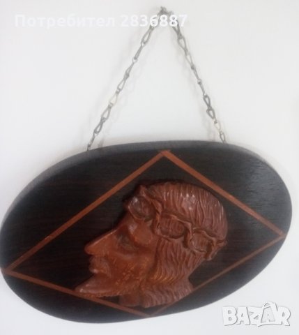 Винтидж дървена религиозна плоча за стена., снимка 6 - Антикварни и старинни предмети - 35438207