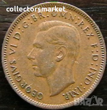 1 фартинг 1942, Великобритания, снимка 2 - Нумизматика и бонистика - 35520705